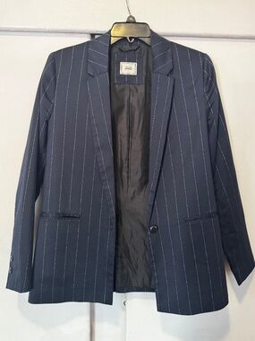 Pinkie blazer with silver lines